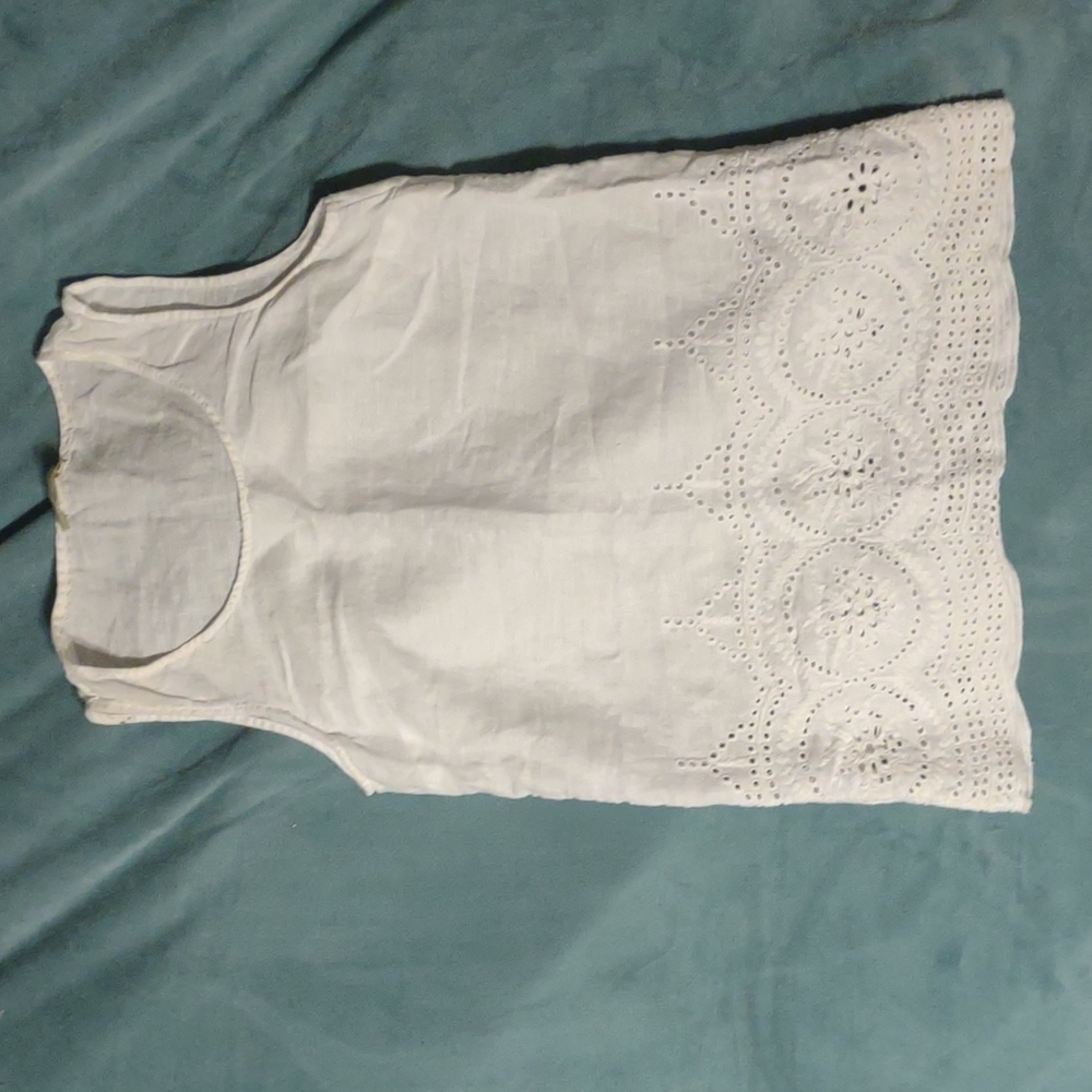 Cynthia Rowley white eyelet lace top medium